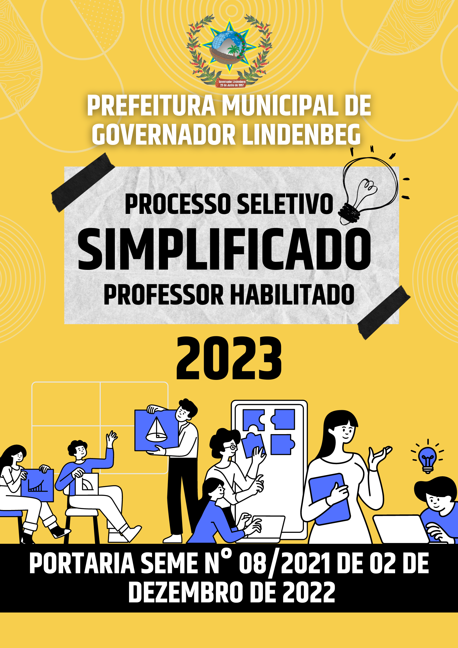 PROCESSO SELETIVO SIMPLIFICADO PROFESSORES HABILITADOS – PORTARIA SEMEC N° 08/2021
